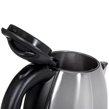 Elektriskā tējkanna ESPERANZA 1,0 L no nerūsējošā tērauda un plastmasas, 1350 W, bezvada, automātiskā izslēgšanās