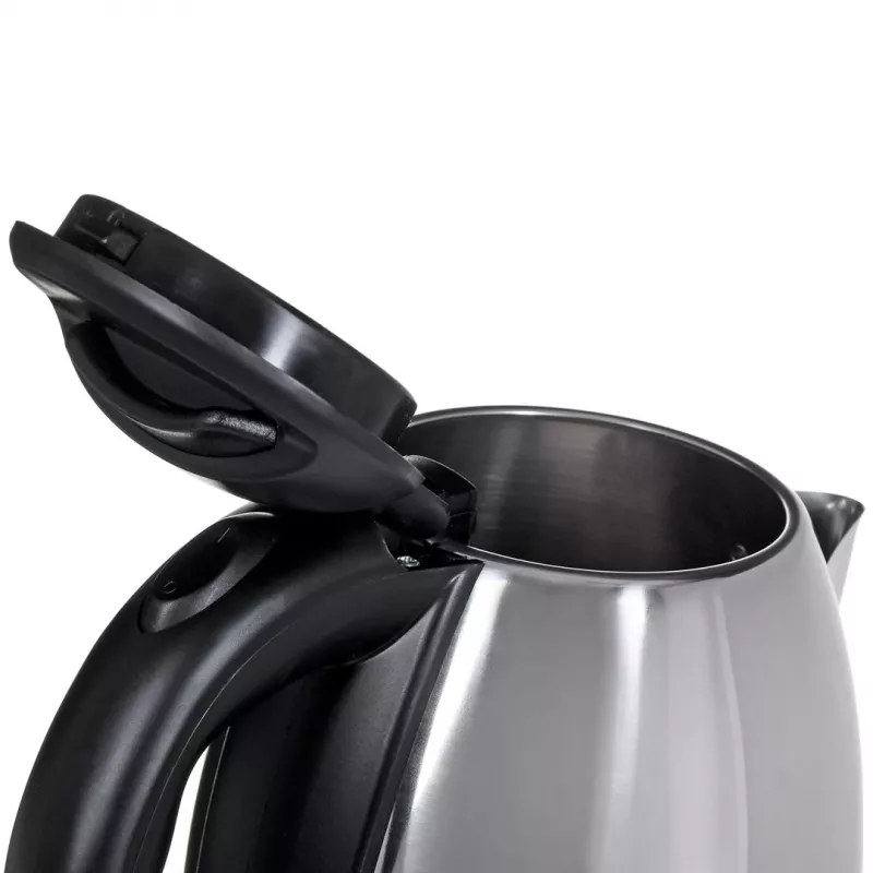 Elektriskā tējkanna ESPERANZA 1,0 L no nerūsējošā tērauda un plastmasas, 1350 W, bezvada, automātiskā izslēgšanās