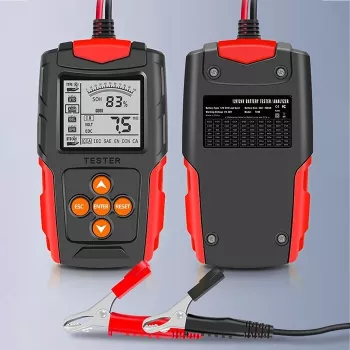Qoltec 52484 LCD digitālais akumulatora testeris | 12V | 24V | 3Ah-200Ah