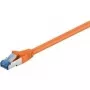 Wentronic Goobay CAT 6a komutācijas kabelis, S/FTP (PiMP), oranžs, 3 m - LSZH bezhalogēna, varš (93785)