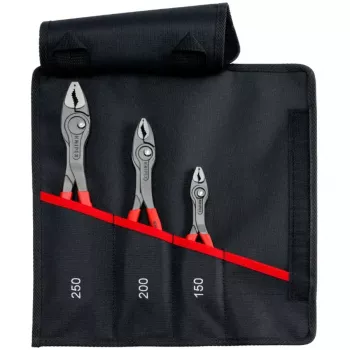 Knipex ruļļu soma TwinGrip priekšējo satveršanas knaibļu komplekts, 3 gab., garumi 150/200/250 mm, sarkana