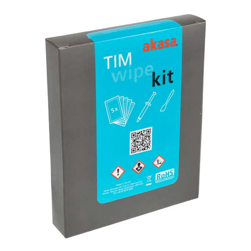 Akasa TIM Wipe Kit tīrīšanas salvetes + termopasta