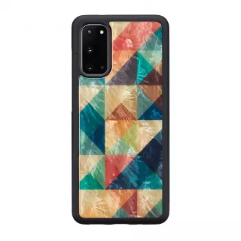 Aizsargājošs telefona maciņš iKins Samsung Galaxy S20 — Mosaic Melns