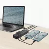 USB 3.2 Gen1 centrmezgls, 7 portu ar ieslēgšanas/izslēgšanas slēdzi, melns
