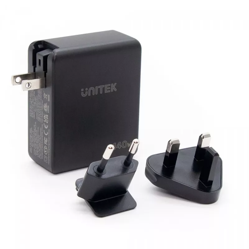 UNITEK P1115A mobilās ierīces lādētājs, melns