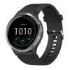 Silikona pulksteņa siksniņa FIXED Garmin QuickFit 20 mm, melna