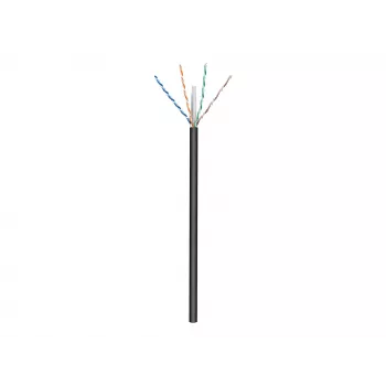 Goobay āra tīkla kabelis | CAT 6 U/UTP | AWG 24/1 | Kabeļa garums: 100 m | Melns
