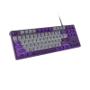 NATEC Fury Gaming Keyboard Kanabo K2 US balti izgaismota mehāniskā pelēki violeta