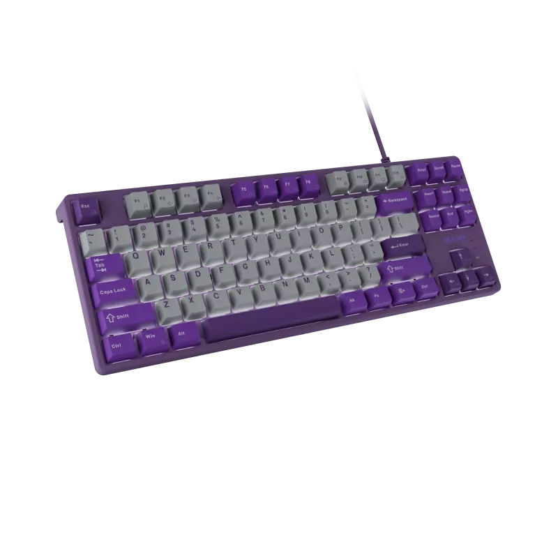 NATEC Fury Gaming Keyboard Kanabo K2 US balti izgaismota mehāniskā pelēki violeta