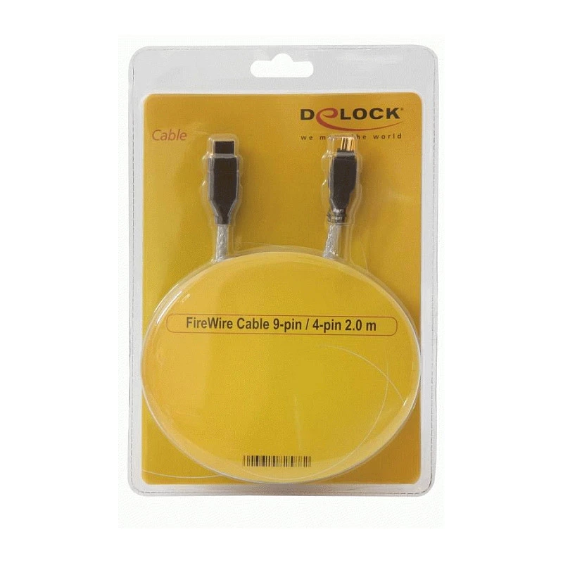 FireWire A/B kabelis DeLOCK 82589 2,0 m pelēks vīrišķais/vīrišķais