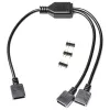 RGB sadalītāja kabelis EK Water Blocks Loop D-RGB 2-Way Melns 5V