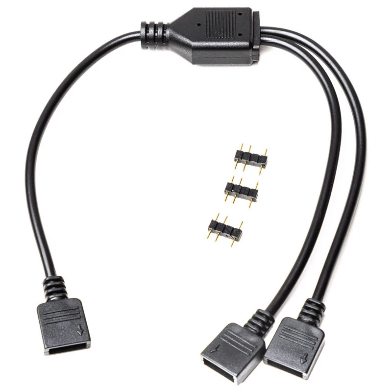 RGB sadalītāja kabelis EK Water Blocks Loop D-RGB 2-Way Melns 5V