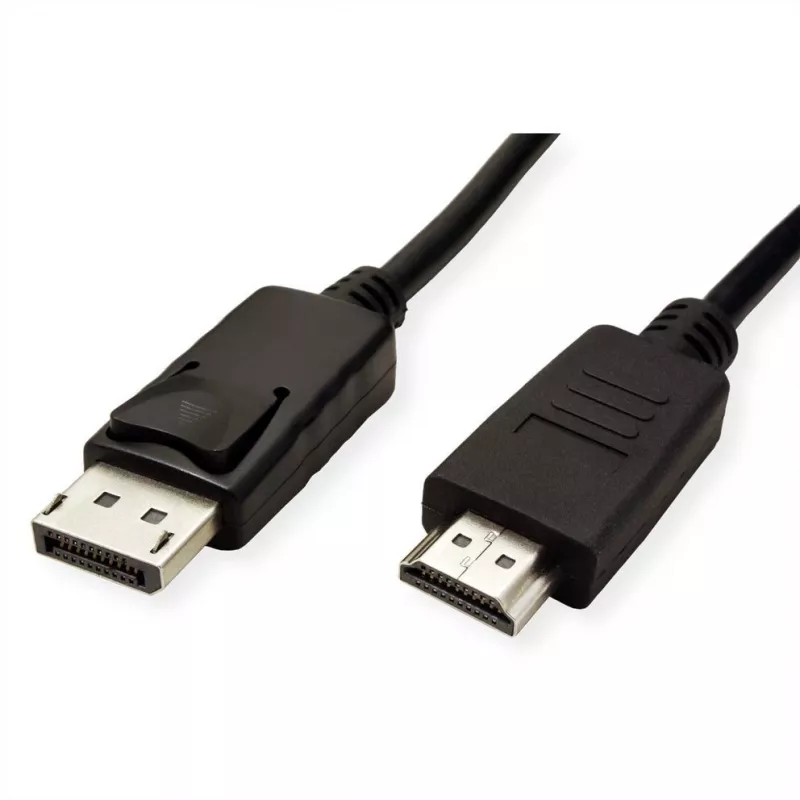 Kabelis ROLINE 11445780 1 m DisplayPort uz HDMI melns