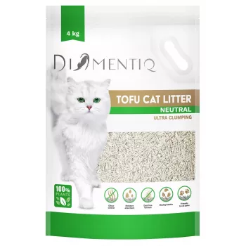 DIAMENTIQ Tofu Neutral Ultra clumping - augu izcelsmes pakaiši - 4kg