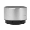 Manhattan Metallic Bluetooth skaļrunis, noturīgs pret šļakatām, darbības rādiuss 10 m, microSD karšu lasītājs, Aux 3,5 mm savienotājs, iekļauts USB-A uzlādes kabelis (5 V uzlāde), sudrabains, trīs gadu garantija