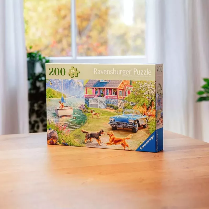 Ravensburger Puzle Feel Well & Puzzle – Vasarnīca pie ezera, 200 gabaliņi