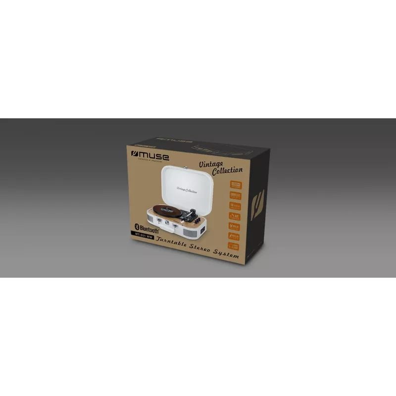 Muse | Turntable Stereo System | MT-201WW | Turntable Stereo System | USB port | AUX in