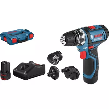 Bosch GSR 12V-15 FC Professional 1300 RPM Keyless 600 g Melns, Blue