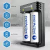 Bateriju lādētājs everActive LC200 mājsaimniecības USB, 2 nodalījumu, Li-Ion, atbalsta A/AA/AAA/AAAA/C/D, 5 V ieeja, 4.2 V izeja, melns