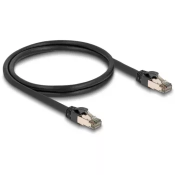 Tīkla kabelis DELOCK 80240 Cat6a U/FTP (STP) RJ-45–RJ-45, 1 m, melns