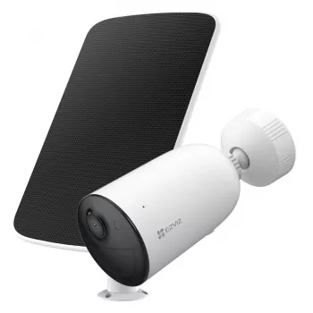 Ar baterijām darbināma Wi‑Fi IP drošības kamera EZVIZ CB3 2K, 3 MP (2304x1296), 5200 mAh, IP65, komplektā saules panelis