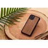 viedtālruņa maciņš man and wood iPhone 11 Pro Max — melnais valrieksts, koka aizmugure, aizsargrāmis