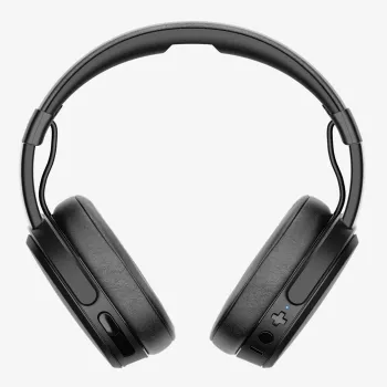 Austiņu komplekts Skullcandy Crusher Wireless — melns, binaurāls, apļa tipa, Bluetooth un 3,5 mm ligzda, salokāms, 40 stundu akumulators