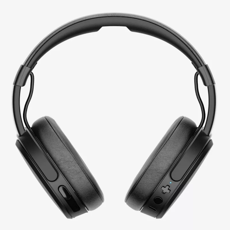 Austiņu komplekts Skullcandy Crusher Wireless — melns, binaurāls, apļa tipa, Bluetooth un 3,5 mm ligzda, salokāms, 40 stundu akumulators