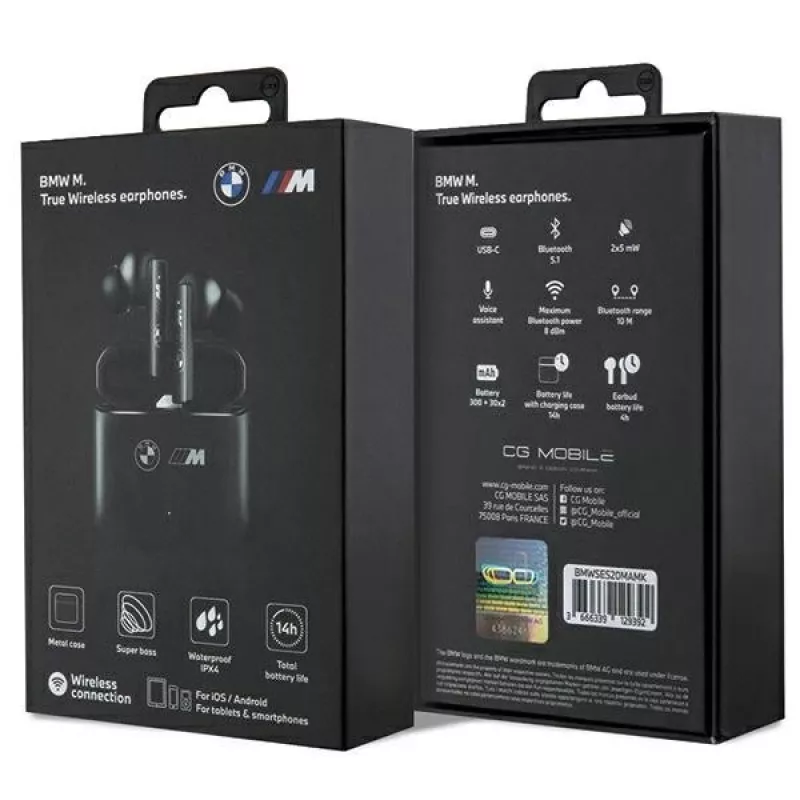 Bluetooth austiņas TWS BMWSES20MAMK melnas