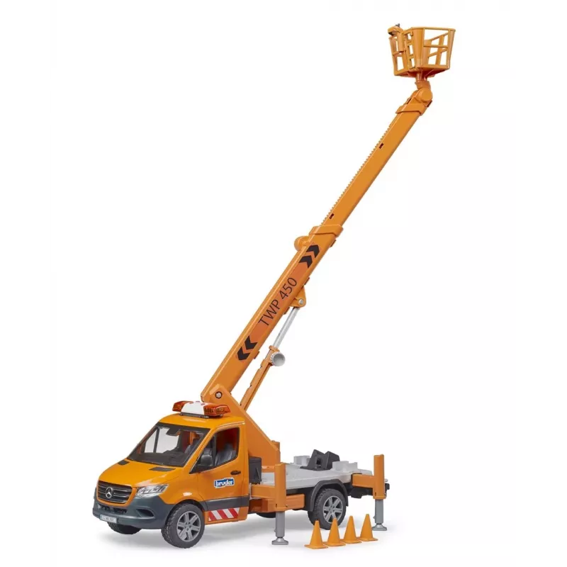 Vehicle BRUDER MB Sprinter darba platforma ieteicamais vecums 3+