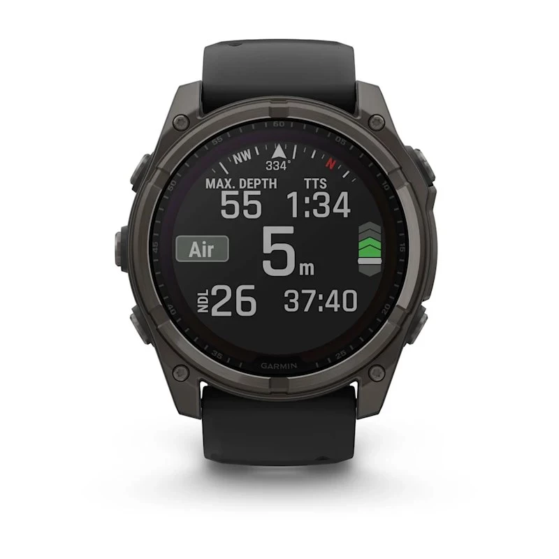 Garmin fenix 8 3.56 cm (1.4) 51 mm Digital 280 x 280 pikseļi Skārienekrāns Titāns Wi-Fi GPS (satelīts)