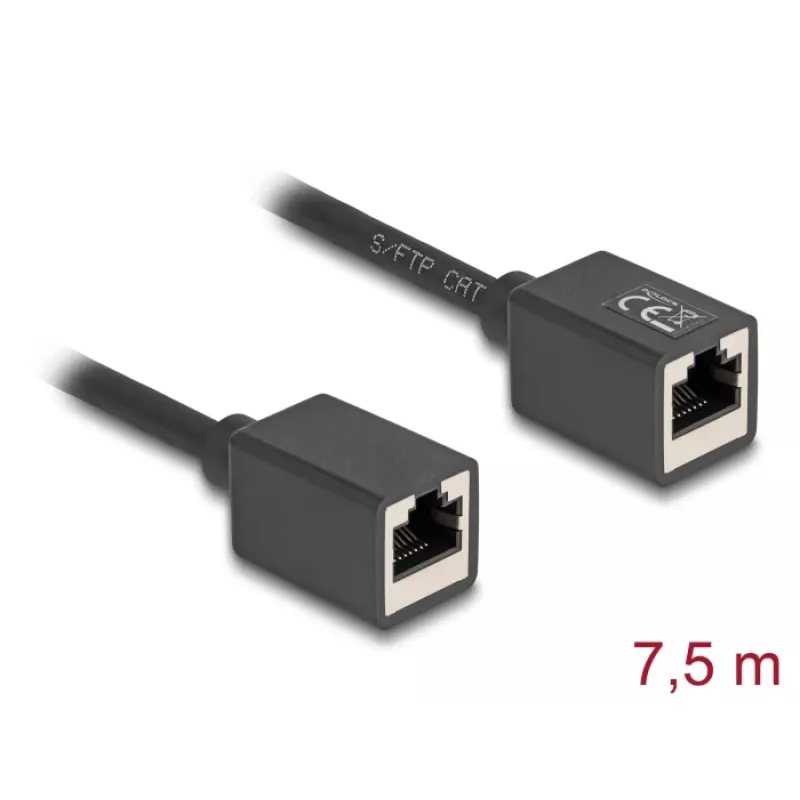 Tīkla kabelis DeLOCK 90334 RJ-45 Cat6a 7.5 m melns