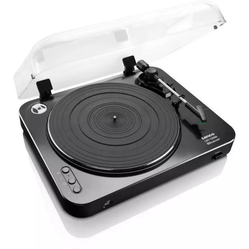 Siksnas piedziņas audio atskaņotājs Lenco LBT-120BK melns, pusautomātisks