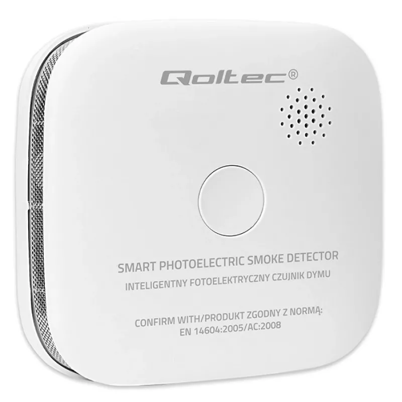 Bezvadu dūmu detektors QOLTEC modelis 52653 ar 85 dB akumulatora signalizāciju