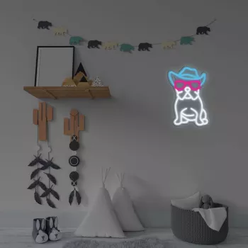 MANTA SNL114MT neona lampa “Bulldogs ar brillēm”