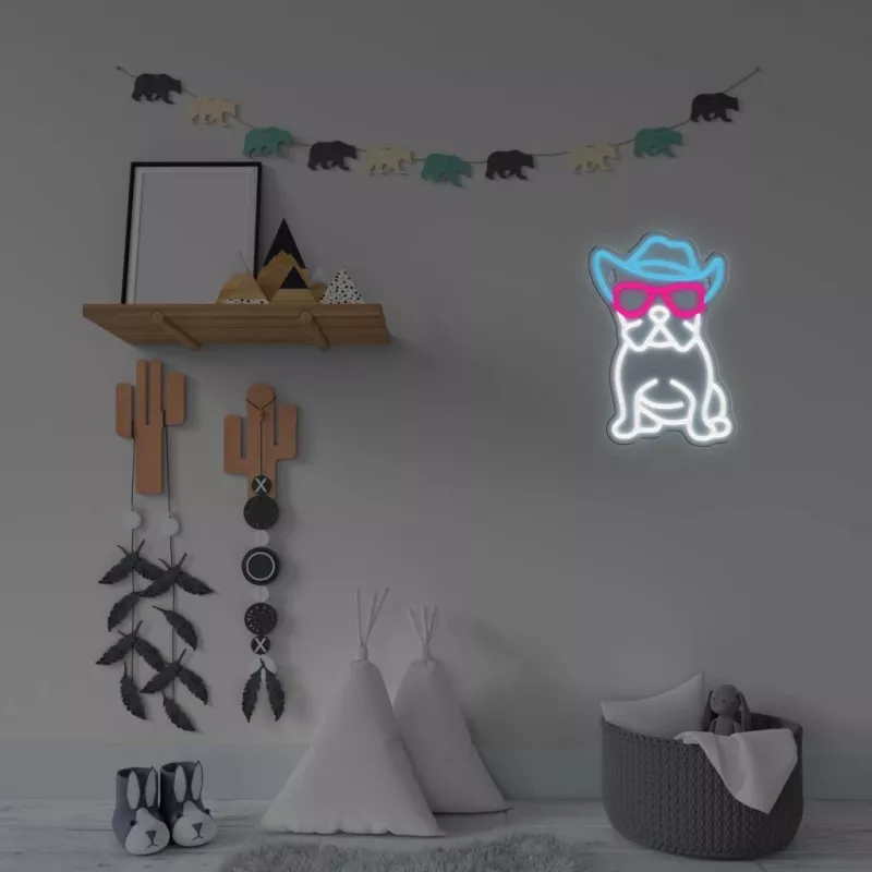 MANTA SNL114MT neona lampa “Bulldogs ar brillēm”