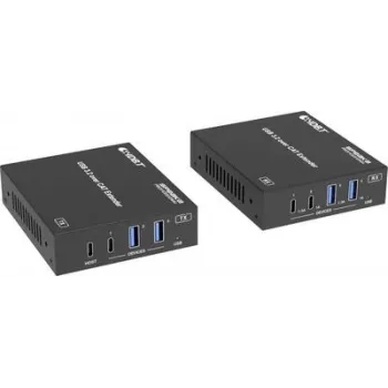 SpeaKa Professional SP-USBE-820 7+1 pieslēgvietu KVM pagarinātājs, vadāms caur datoru, melns (SP-13472864)