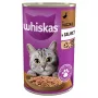 Mitrā kaķu barība Whiskas Pīle 400 g bundžā pieaugušiem kaķiem, proteīns 8%, tauki 3,5%