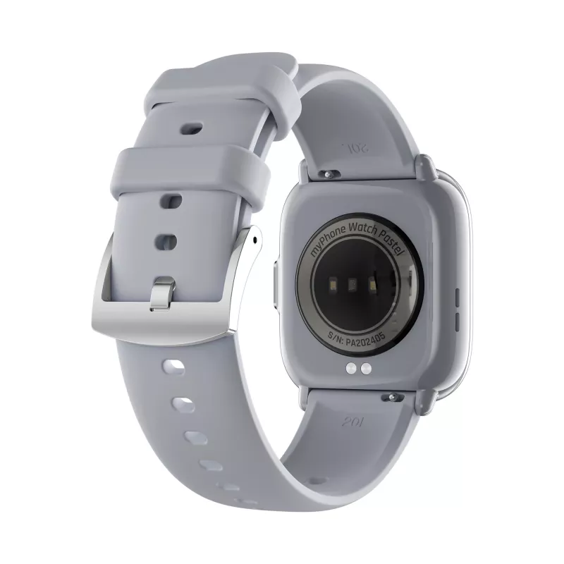 myPhone Watch Pastel 4,45 cm (1,75 inch) AMOLED 40 mm Digitāls 390 x 450 pikseļi Skārienekrāns Sudrabs