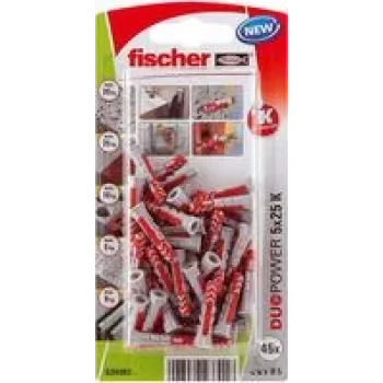 Fischer DuoPower 5 x 25 K NV sienas dībelis 25 mm 534992 1 komplekts (534992)