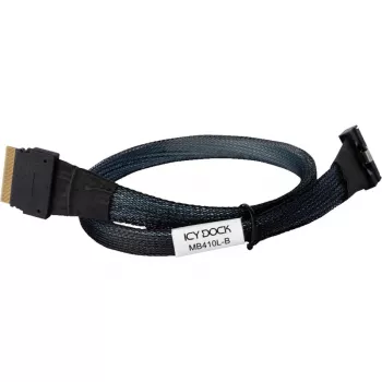 Icy Dock MB410L-B Serial Attached SCSI (SAS) kabelis 0,5 m Melns