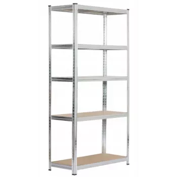 Metāla noliktavas plaukts sudrabains 180X90X40CM