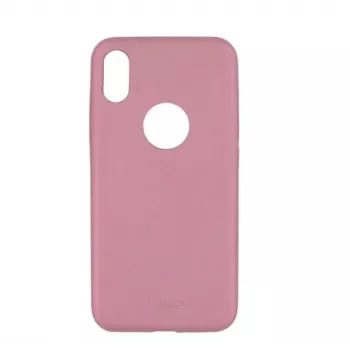 Tālruņa vāciņš Tellur plāns Synthetic Leather iPhone X/XS — rozā, plāns aizsargapvalks