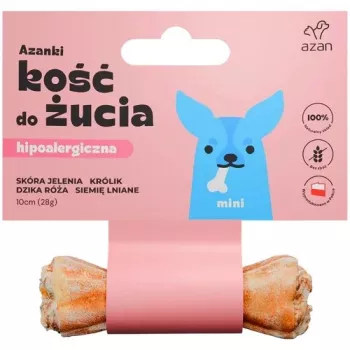 Suņu kārums Brit AZANKI hipoalerģisks mini kauliņš 10 cm — brieža āda, trusis, linsēklas, 28 g mazām šķirnēm