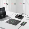 Pagarinātājs MACLEAN MCE393 B — 4 rozetes, 3×USB, 110–240V, 2500W, 3 m kabelis, melns
