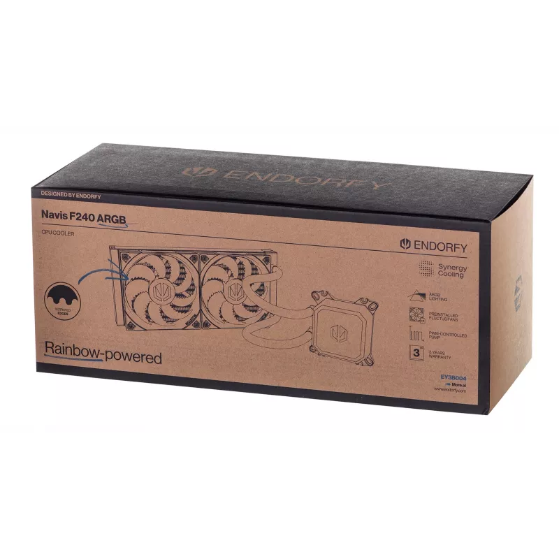 ENDORFY Navis F240 ARGB procesora universāls šķidruma dzesētājs 24 cm, melns, 1 gab.