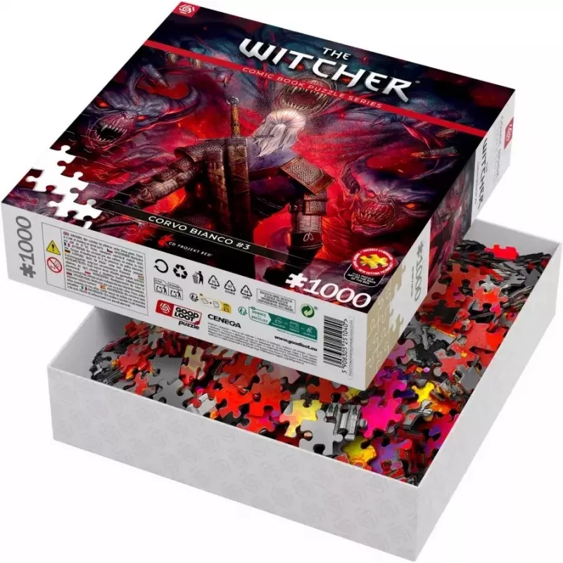 Good Loot Comic Book Puzzle: The Witcher (Wiedźmin) Corvo Balts, 1000 gab.
