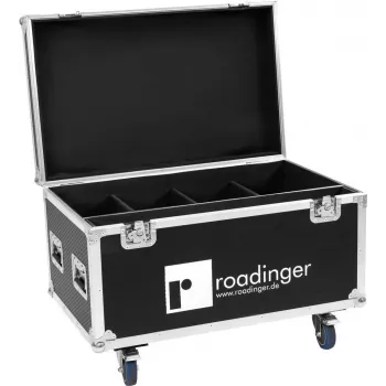 Flightcase Roadinger 31005229 4× LED IP Atmo Blinder — aizsargājošais transporta koferis, putuplasta ieliktņi