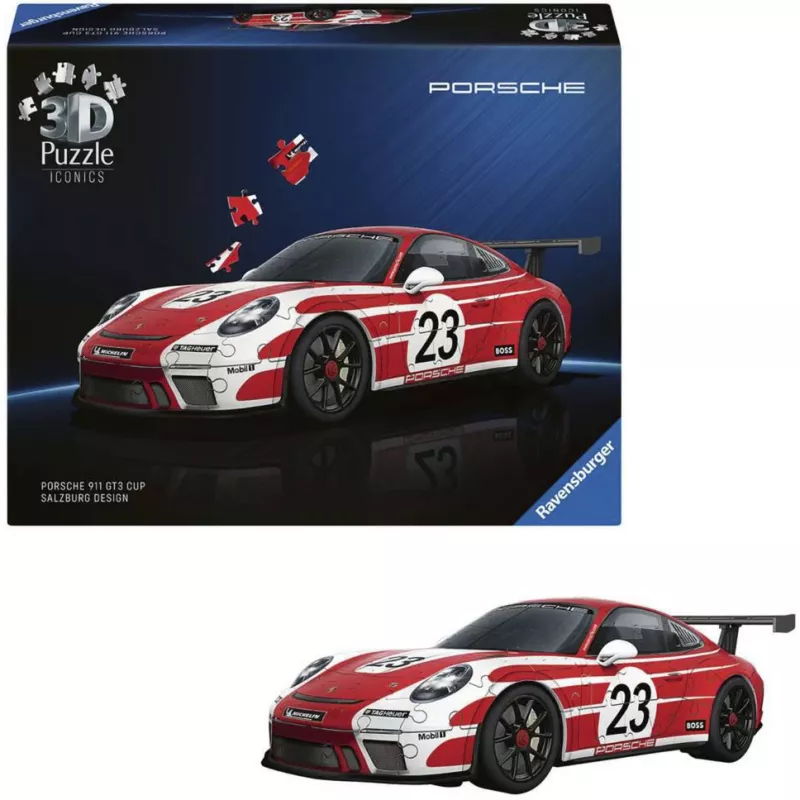 3D puzzle Ravensburger Porsche 911 “Salzburg Edition” – modeļu komplekts kolekcionāriem (Ravensburger 12008038)