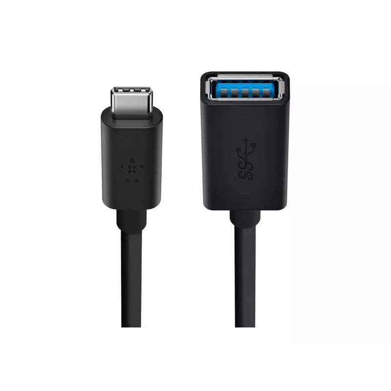 Belkin USB 3.0 Socket 5GBit/s USB-C uz USB-A 1m Pelēks (F2CU036BTBLK)